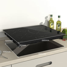 Load image into Gallery viewer, Hermitlux Induction Hob 60cm, 3 Zone Built-in Hob with 9 Power Levels, Safety Lock, Touch Control & Timer, 7400W--IM3S