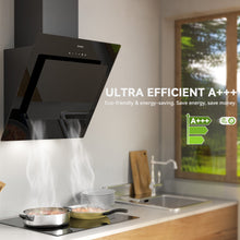 Load image into Gallery viewer, Hermitlux Extractor Hood 60cm, Energy Class A+++ Extractor Hood Recirculation with 650m³/h, 4 Power Levels with Booster, Exhaust Air Circulation, Touch Control, 59dB--HMX-EBV82J60-CC