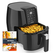 Load image into Gallery viewer, Hermitlux Air Fryer 5,5L XXL, 10 Programs Airfryer with Digital LED Touch Screen, Air Fryer without Oil, Preheat & Keep Warm, with Recipe, 1500W Dishwasher safe --	HAF55B31