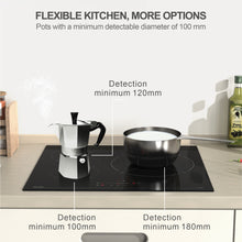 Load image into Gallery viewer, Hermitlux Induction Hob 60cm, 3 Zone Built-in Hob with 9 Power Levels, Safety Lock, Touch Control & Timer, 7400W--IM3S