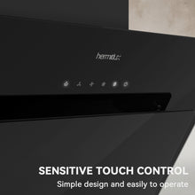 Load image into Gallery viewer, Hermitlux Extractor Hood 60cm, Energy Class A+++ Extractor Hood Recirculation with 650m³/h, 4 Power Levels with Booster, Exhaust Air Circulation, Touch Control, 59dB--HMX-EBV82J60-CC