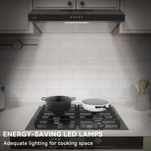 Lade das Bild in den Galerie-Viewer, Hermitlux Extractor Hood Under-counter 60cm, Exhaust and Recirculation, 3 Power Levels, 360 m³/h Air Flow, Carbon Filter--HMX-EBF21A60-AC