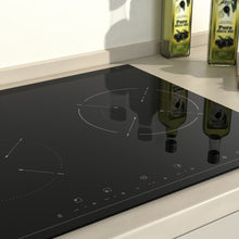 Load image into Gallery viewer, Hermitlux Ceramic Hob 3 Zones 60cm, Build-in Ceramic Hob with 9 Power Llevels, Touch Control & Timer, Safety Lock, Double Ring Heating, 5200W--VM3T