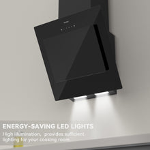 Load image into Gallery viewer, Hermitlux Extractor Hood 60cm, Energy Class A+++ Extractor Hood Recirculation with 650m³/h, 4 Power Levels with Booster, Exhaust Air Circulation, Touch Control, 59dB--HMX-EBV82J60-CC