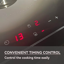 Load image into Gallery viewer, Hermitlux Ceramic Hob, Built-in 29cm Ceramic Electric Hob, 9 Power Levels, Sensor Touch Control, Child Lock, 1-99 Minute Timer, Suitable for all Pots and Pans--VM2T