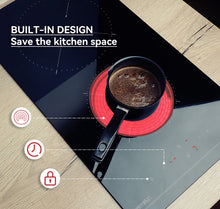 Load image into Gallery viewer, Hermitlux Ceramic Hob, Built-in 29cm Ceramic Electric Hob, 9 Power Levels, Sensor Touch Control, Child Lock, 1-99 Minute Timer, Suitable for all Pots and Pans--VM2T