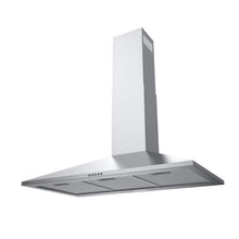 Load image into Gallery viewer, Hermitlux Extractor Hood 90 cm, 350m³/h Airflow, Extractor Hood with Activated Carbon Filter, 3 Levels, LED Light, Stainless Steel, 54 dB--HCHD9S01