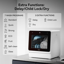 Load image into Gallery viewer, Hermitlux Table Top Dishwasher 7+3 Programmes, 5 Place Settings & 5L Water Tank