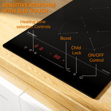 Load image into Gallery viewer, Hermitlux Induction Hob 2 Plates 3500w, 9 Power Levels and Pause