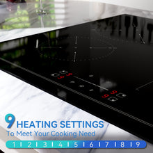 Load image into Gallery viewer, Hermitlux 60cm Induction Hob with Flex Zones, Built-In Electric Hob with 4 Zones Including Flex Zone, 9 Power Levels and Booster, Child Lock, 7400W, No Plug-IM4F

