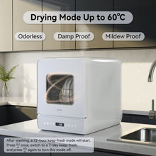 Load image into Gallery viewer, Hermitlux Table Top Dishwasher 6+1 Programmes, 5 Place Settings &amp; 5L Water Tank

