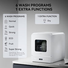 Load image into Gallery viewer, Hermitlux Table Top Dishwasher 6+1 Programmes, 5 Place Settings &amp; 5L Water Tank

