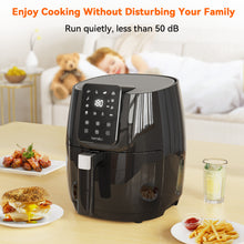 Lade das Bild in den Galerie-Viewer, Hermitlux Air Fryer 5,5L XXL, 10 Programs Airfryer with Digital LED Touch Screen, Air Fryer without Oil, Preheat &amp; Keep Warm, with Recipe, 1500W Dishwasher safe --	‎HAF55B31
